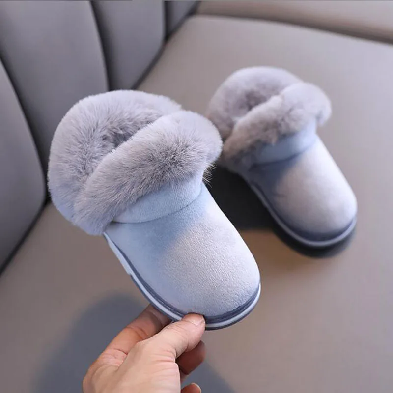 

Korean Winter Fur Children Snow Boots Plush Warm Baby Boots Thicker Flat Kids Boys Girls Ski Boots Toddler Shoes Botas Chaussure