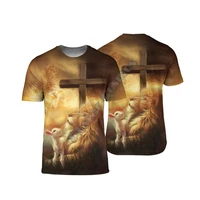 plstar cosmos lion jesus 3d printed t shirt harajuku streetwear t shirts funny men for women short sleeve 01
