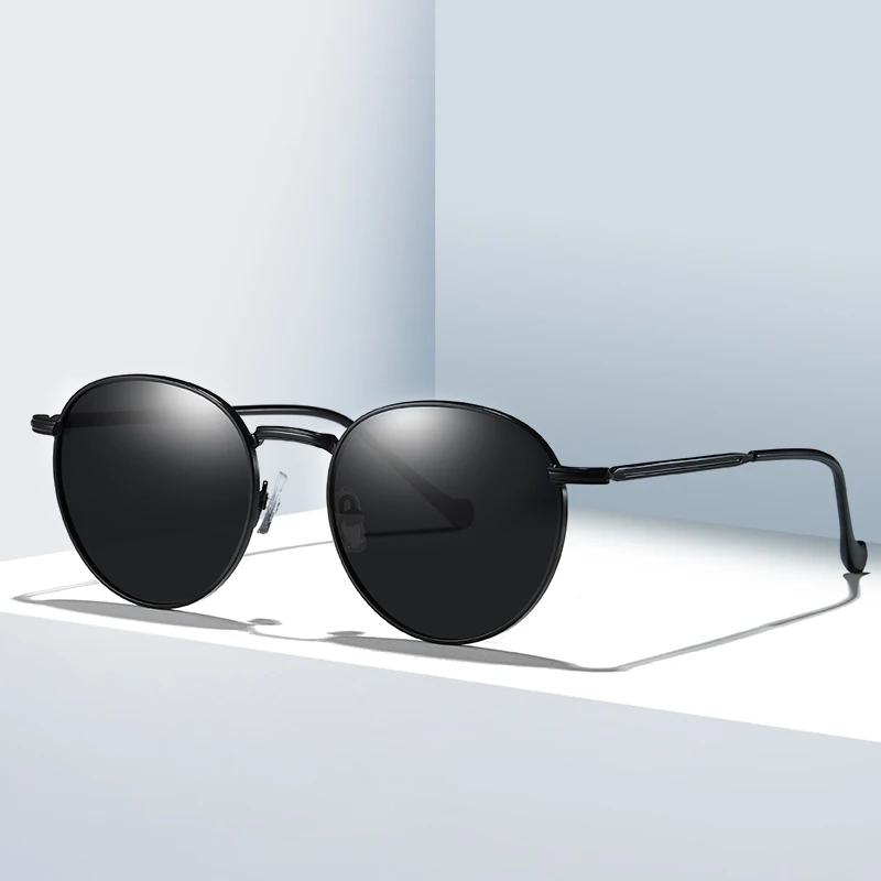 Мужские и женские круглые солнцезащитные очки поляризационные для вождения