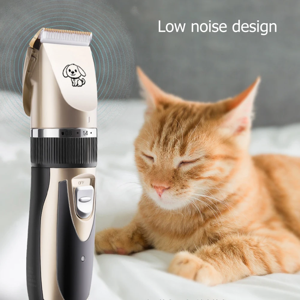 

Professional Pet Dog Hair Trimmer Rechargeable Electrical Pet Hair Clipper Low-noise Cat Dog Hair Grooming Hair Cutter Shavers