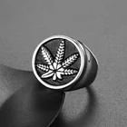 Кольцо Valily из нержавеющей стали с изображением ледяной травы, религиозное кольцо с Кленовым листом для мужчин, байкерские кольца, ювелирные изделия, оптовая продажа
