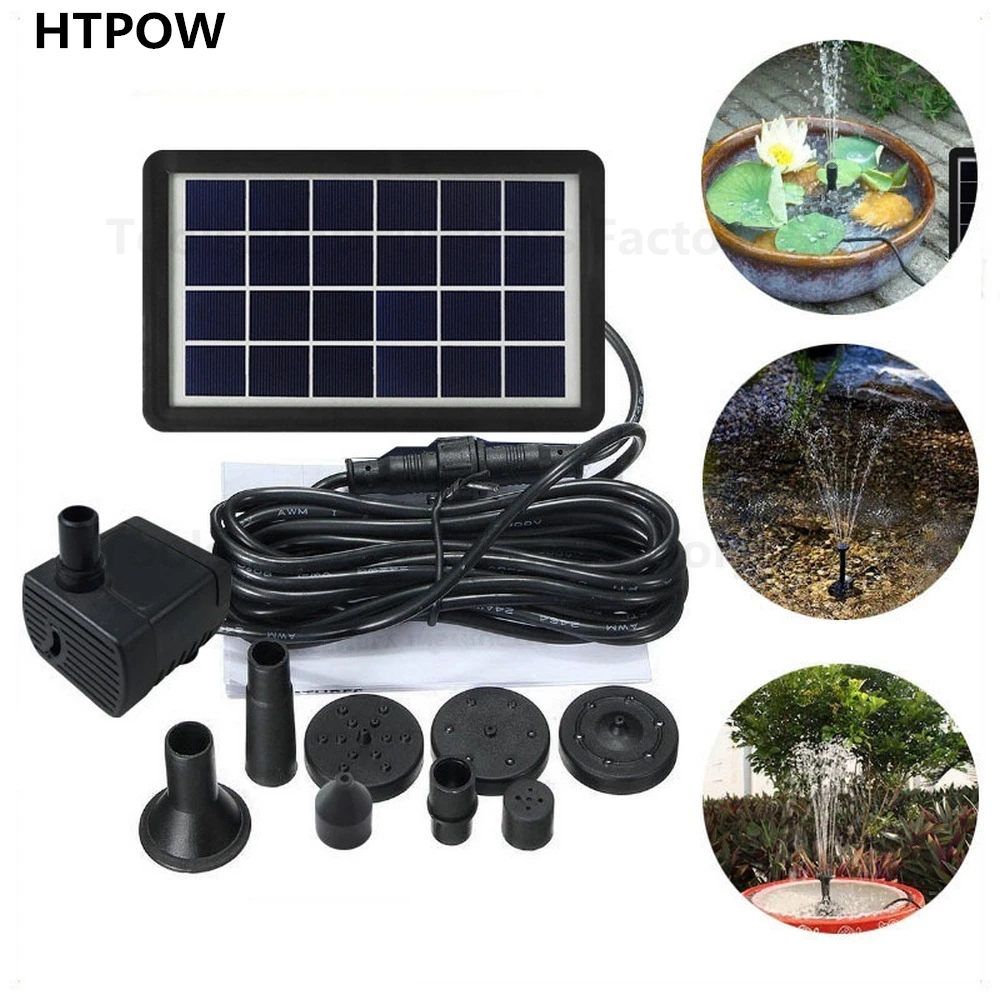 Набор для полива фонтанов на солнечной батарее погружной циркуляционный насос