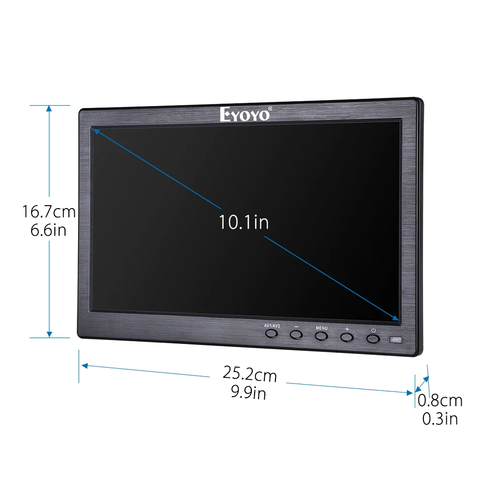 Eyoyo 10 1 дюймовый TFT ЖК экран 1024*600 CC TV HDMI BNC монитор с AV VGA видео аудио динамик для