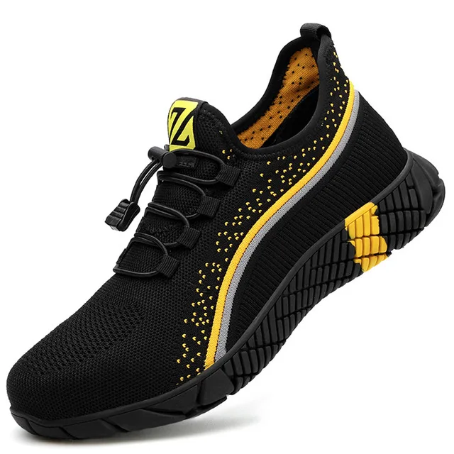 

Breathable Safety Shoes Men Work Safety Boots Steel Toe Shoes Puncture-proof Men's Boots Work Sneakers Indestructible Shoes