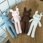 1 шт. 26 см ручная работа кролик вязаная крючком шерстяная кукла шерсть плюшевая игрушка с набивным животным для малышей Успокаивающая новорожденная Детская фотография и повседневная игрушка