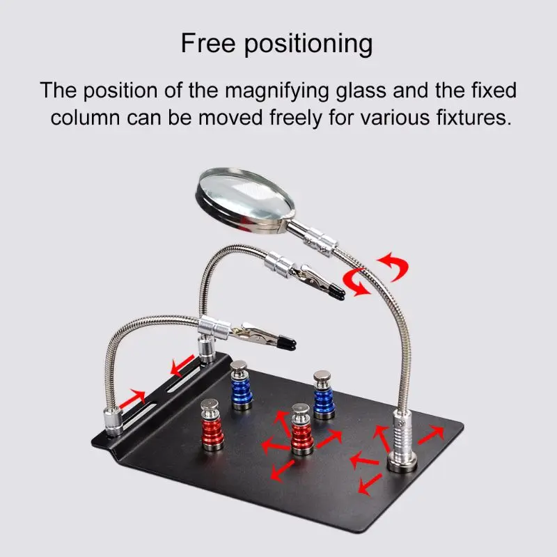 Держатель магнитной печатной платы с лупой|Лупы| |