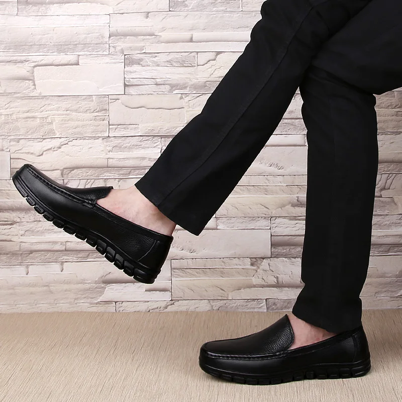 Обувь из натуральной кожи на каждый день без застежки Элитный бренд Лоферы тренд