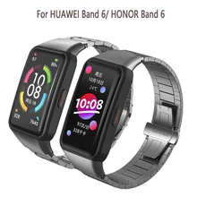 Metal Strap For Honor band 6 smart watch Replacement Wristband Bracelet belt for huawei band 6 Smart Watch Chain strap