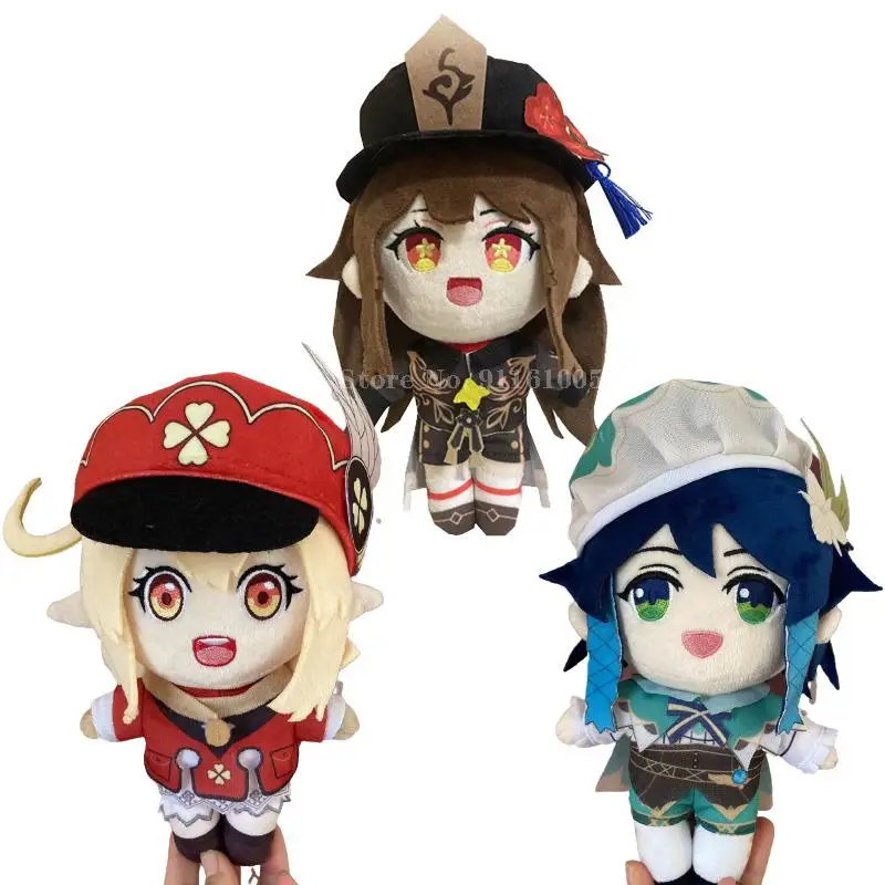 

Игра Genshin ударная плюшевая игрушка, кавайная мультяшная игрушка Venti Klee Hutao, мягкие плюшевые игрушки для детей, мягкие украшения, подарок для м...
