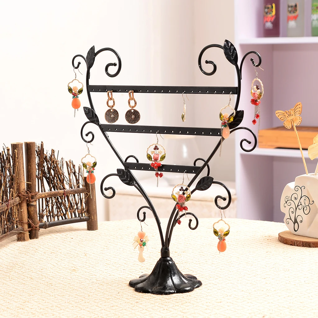 

Jewelry Stand Display Holder Necklace Earrings Hanger Organizer Rack