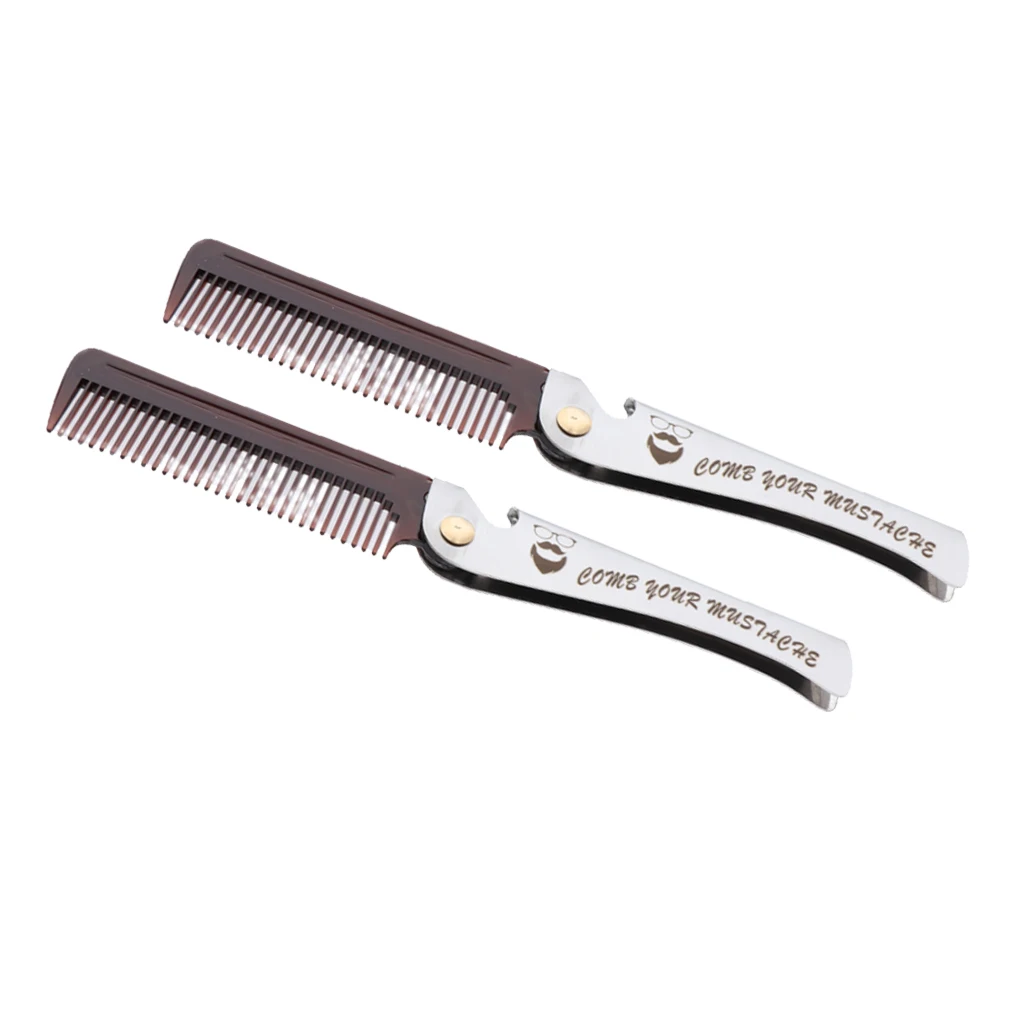 2x дорожный складной расчески для бороды мужской Карманный Набор укладки волос