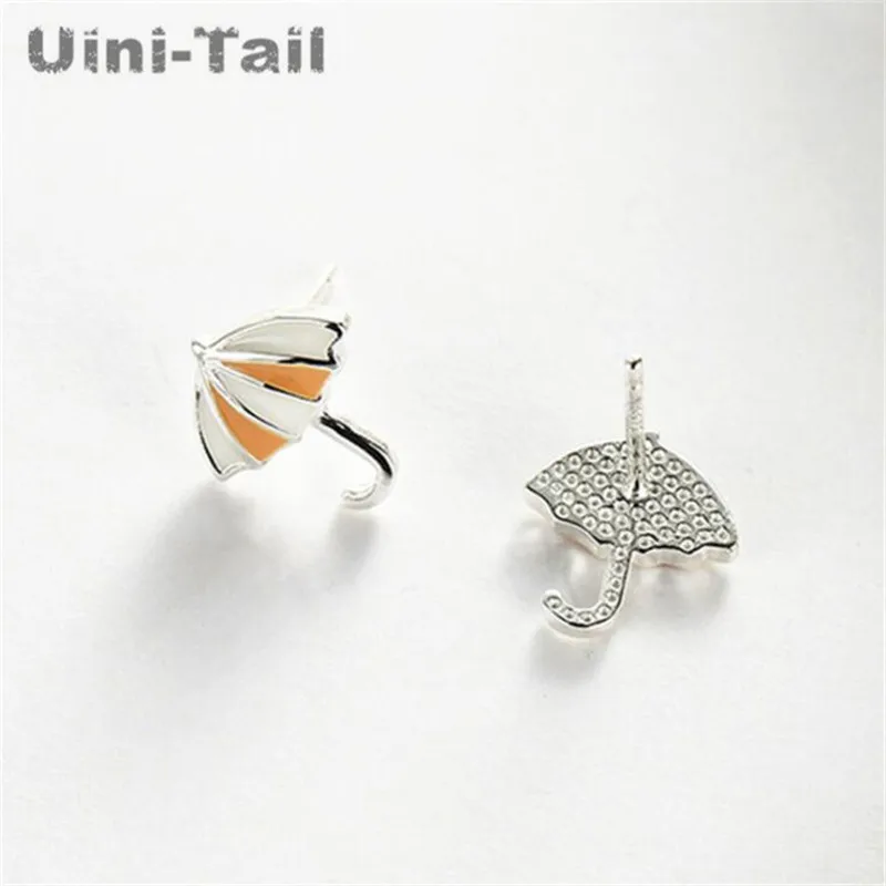 Серьги Uini-Tail из стерлингового серебра 925 пробы с милым зонтиком простые и