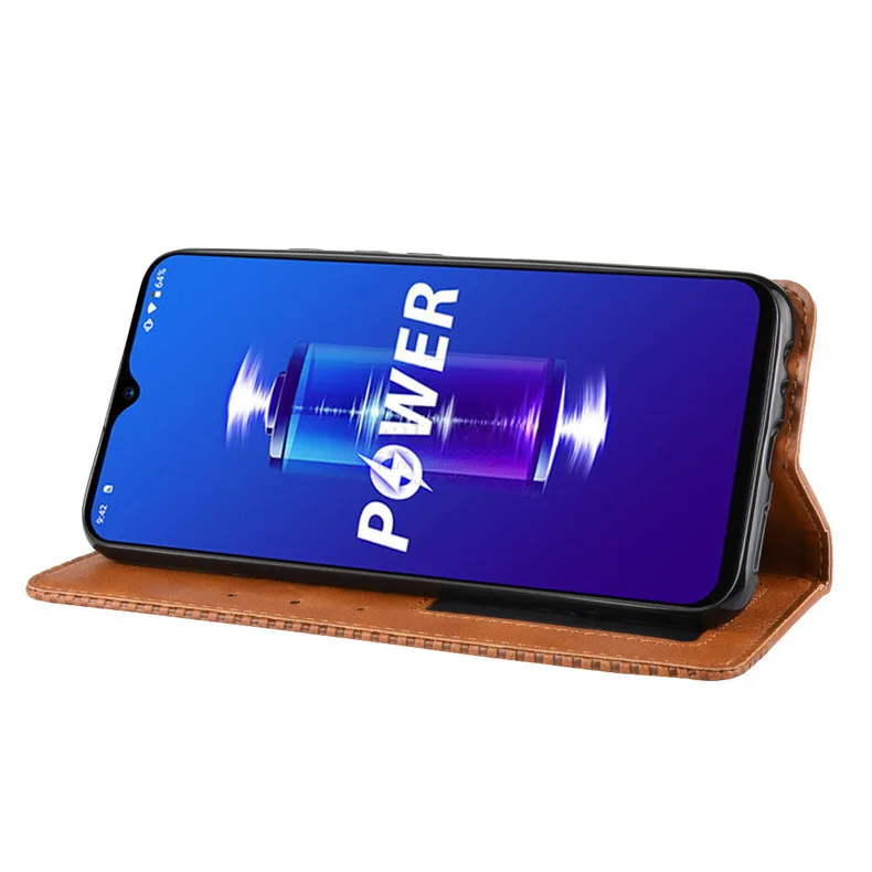 Роскошный Ретро Тонкий магнитная кожа флип чехол для UMIDIGI power чехол книжка Бумажник слот для карт Стенд мягкий чехол Сумки для мобильного телефона