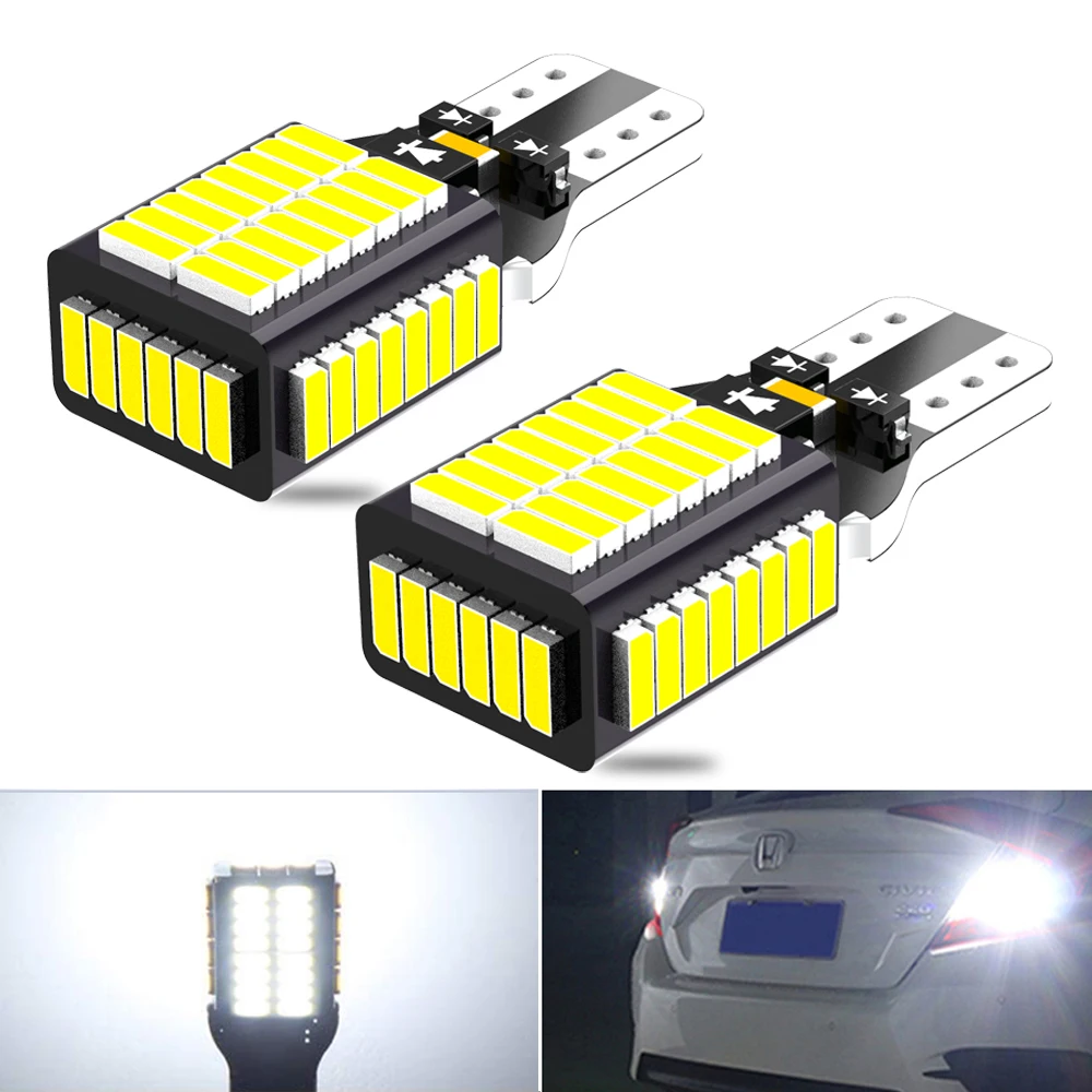 2 шт. W16W LED T15 Canbus 912 921Car задний свет для Audi A3 A4 A5 A6 C7 Q5 Q7 100 A7 A8 B6 B8 Q3 C5 C6 TT 80 A1 Quattro |