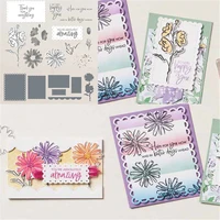 flower metal cutting dies and stamps for scrapbooking dies craft stencil embossing craft supplies clear stamps and dies