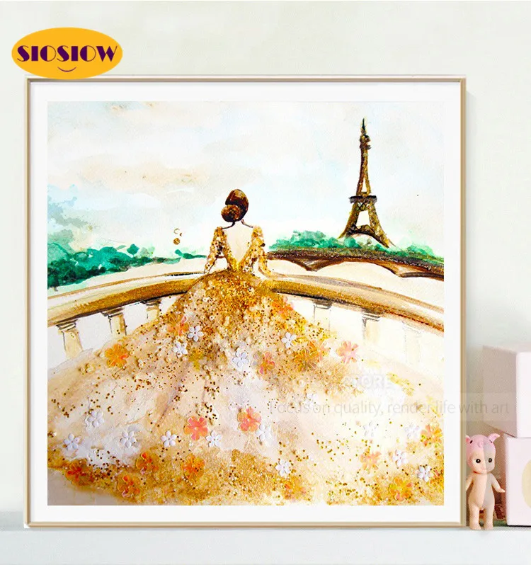 5D сделай сам алмазная живопись мультфильм женщина вышивка крестиком полный