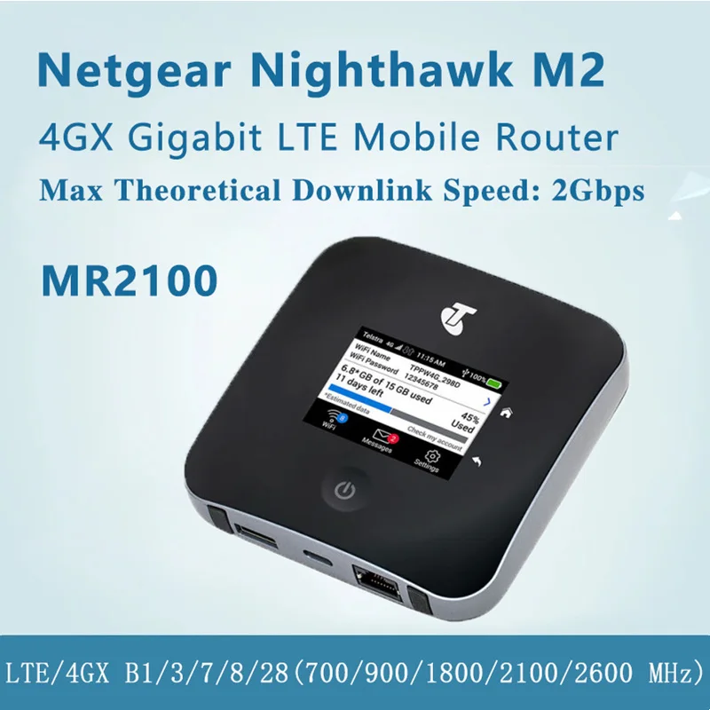 Разблокированный роутер Netgear Nighthawk M2 MR2100 cat20 2 ГБ скорость 4GX Гигабитный 5G 4G Мобильная сеть Ethernet CPE 5G маршрутизатор 4G RJ45 мобильный