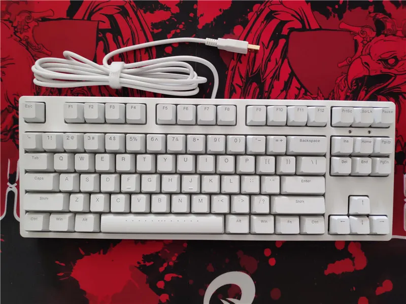 IKBC F108 F87 TKL механическая клавиатура без ключа синий светодиод cherry mx Переключатель коричневый синий белый led подсветка игровая клавиатура
