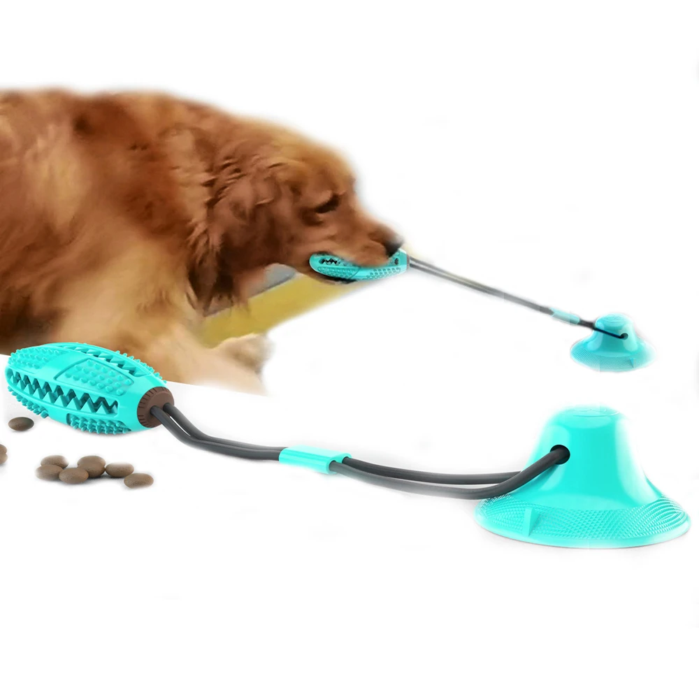 

Pet Dogs Chew Toys With Sound Molar Teeth Food Dispensing Function Interactive Training Agility Seperation Anxiety Dogs Supplies