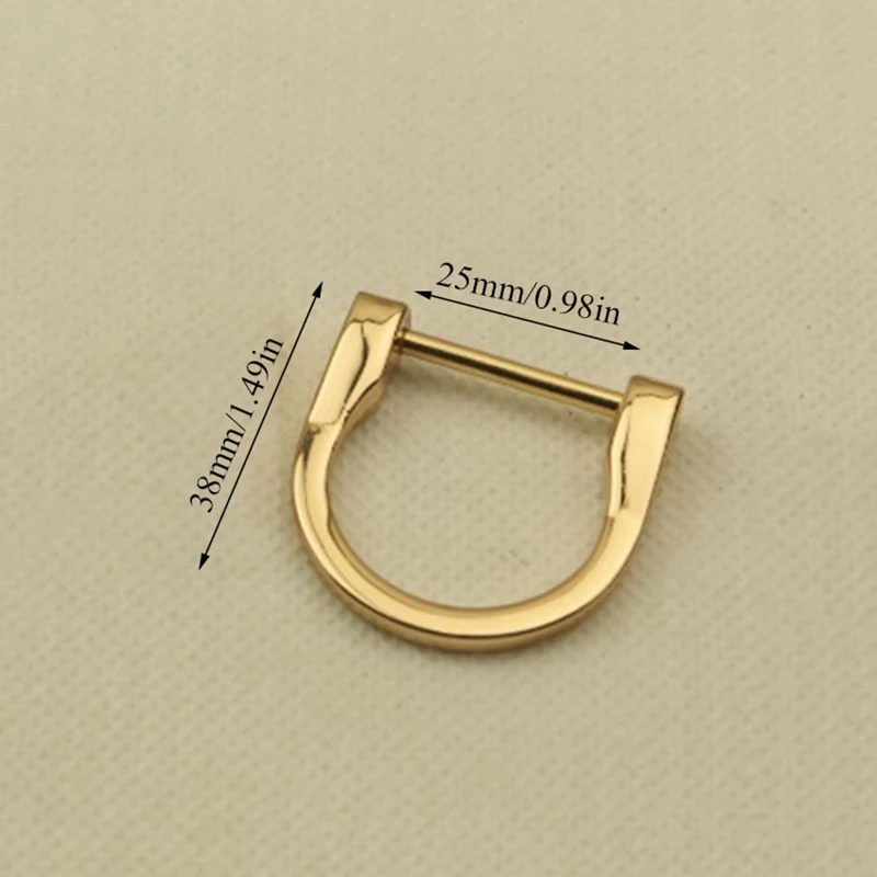 25mm light gold Креативные аксессуары для сумок металлические ручки для сумок высококачественные ручные ручки для сумки съемные Аппаратные аксессуары - Цвет: 25mm light gold
