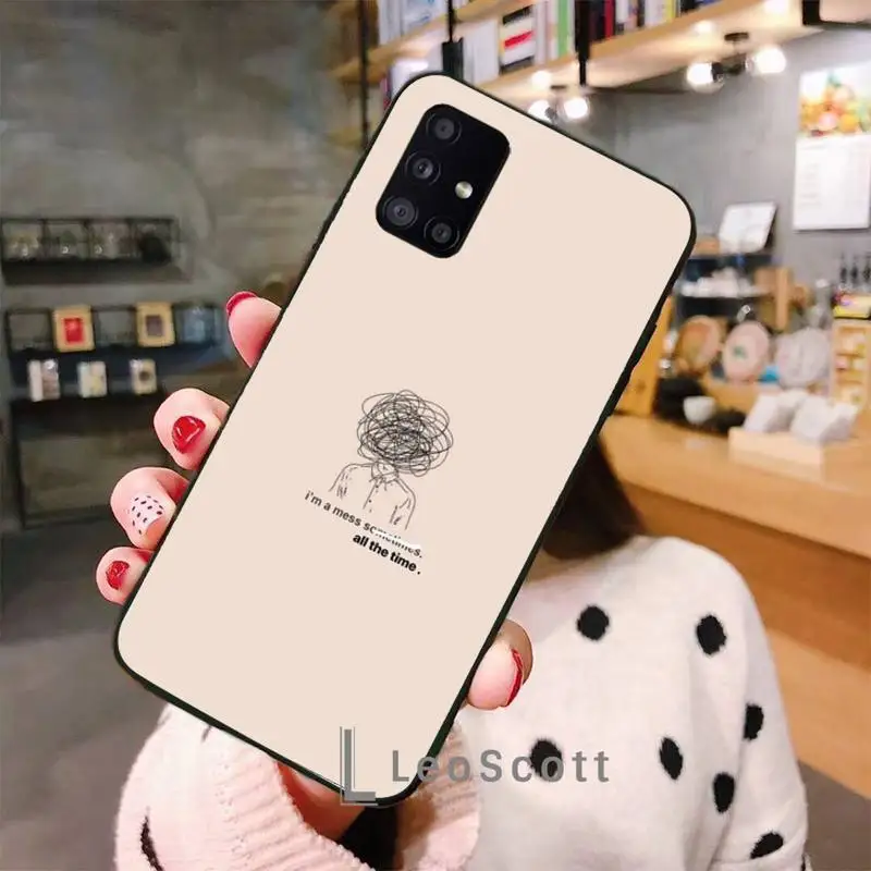 

Great Aesthetic Flower art daisy Phone Case For Samsung A32 A51 A52 A71 A50 A12 A21S S10 S20 S21 Plus Fe Ultra