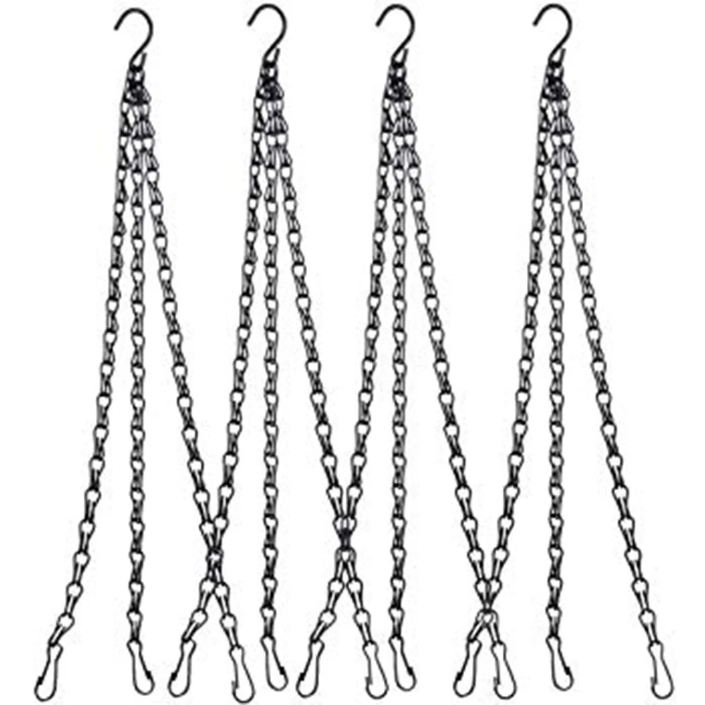 

4Pcs/set 3 Plant Pot Chain Garden Basket Hanging Flower Planter Pots Holder Replacement For Ornaments Plant Flower Pot Basket