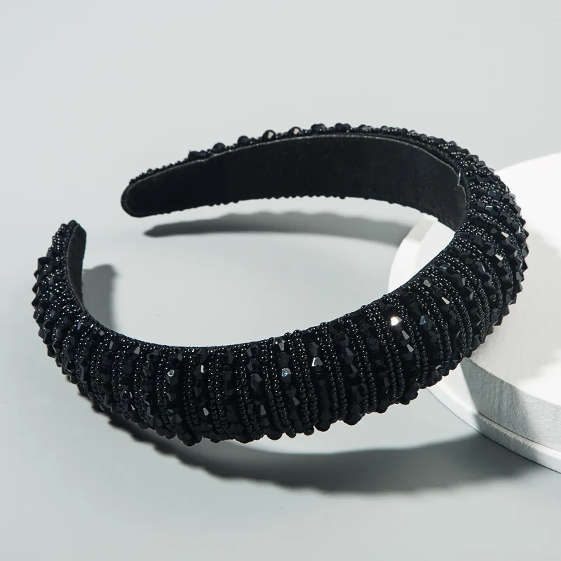 Hot Selling New Designer Bling Rhinestone Crystal Headbands for Women 2021 Braided Handmade Diamond Bedazzled Headband |