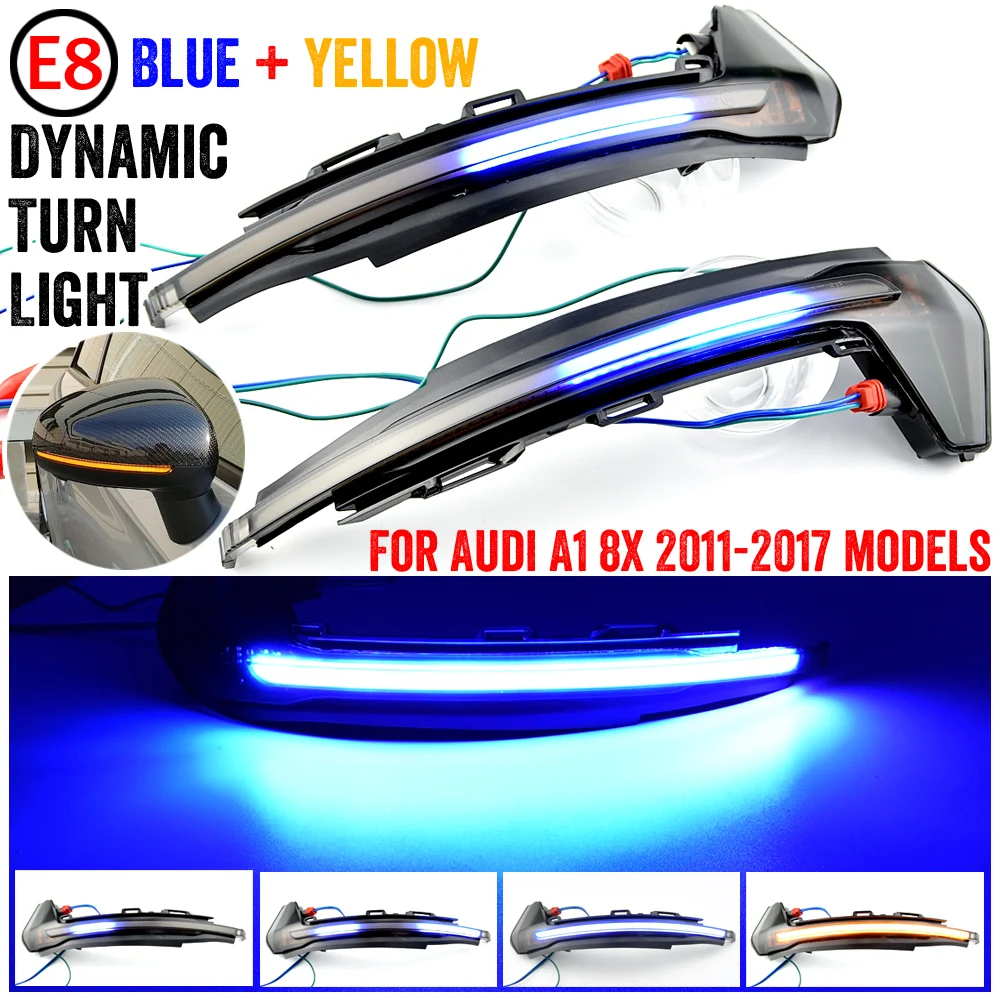 

2piece Car LED Dynamic Turn Signal Light For Audi A1 8X 2011-2017 Flowing Rearview Mirror Indicator Sequential Blinker Lamp