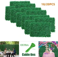 1820pcs artificial boxwood hedge privacy fence screen faux greenery wall panels decorative suitable for outdoor indoor garden
