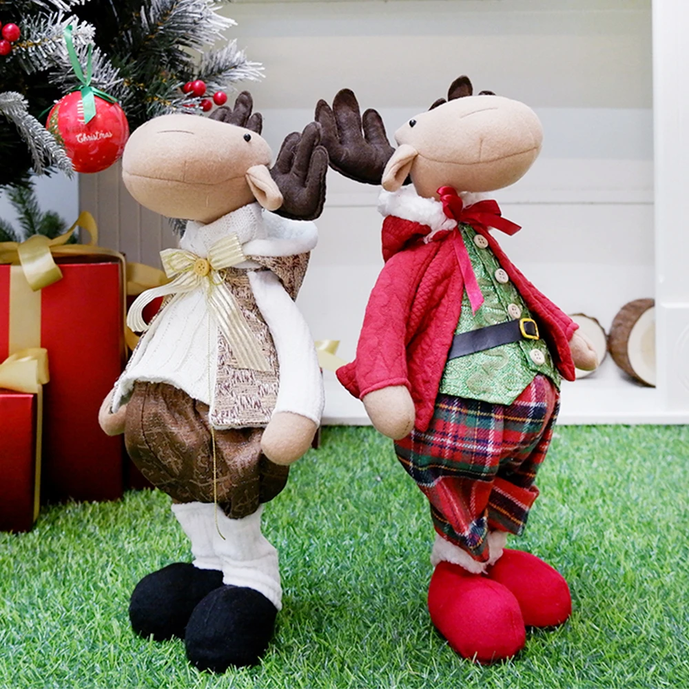 

ABXMAS New Year Christmas Figurine Tumbler Dolls Christmas Decoration Elk Snowman Xmas Gift Home Office Adornos De Navidad