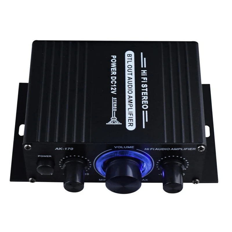 20Wx2 мини стерео усилитель DC12V двухканальный Hi-Fi o плеер поддержка телефона DVD вход