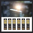 6 USB светодиодный Ночные огни отрегулировать Яркость палец сенсорный светильник Диммер Мини карманные карты Мощность для Мощность банк портативного компьютера