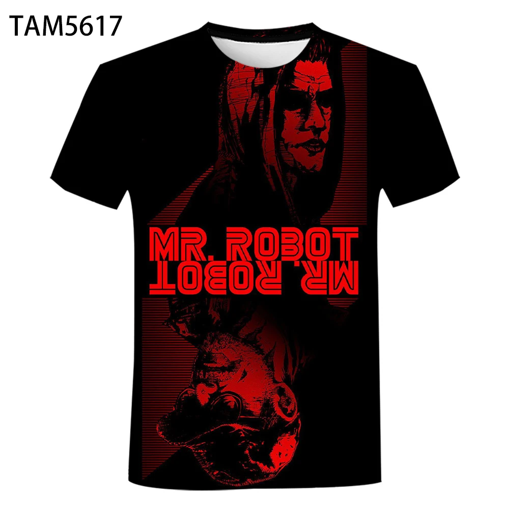 Mr. Робот для мужчин и женщин Удобная дышащая одежда Веселая Футболка 3D Печать