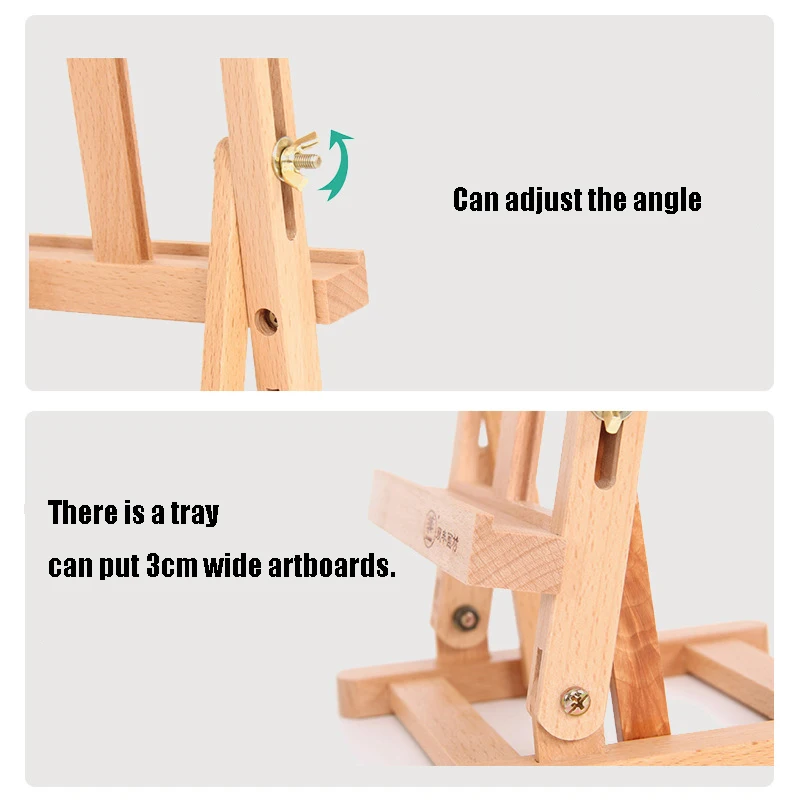 Деревянный Настольный мольберт из бука Складная Настольная подставка эскизный