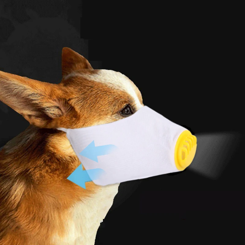 

5Pcs Pet Dog Mask Anti-Fog Breathable Face Mask Reuseable Dust Pollution Adjustable Protective Mouth Cover For Pet Dogs Supplies
