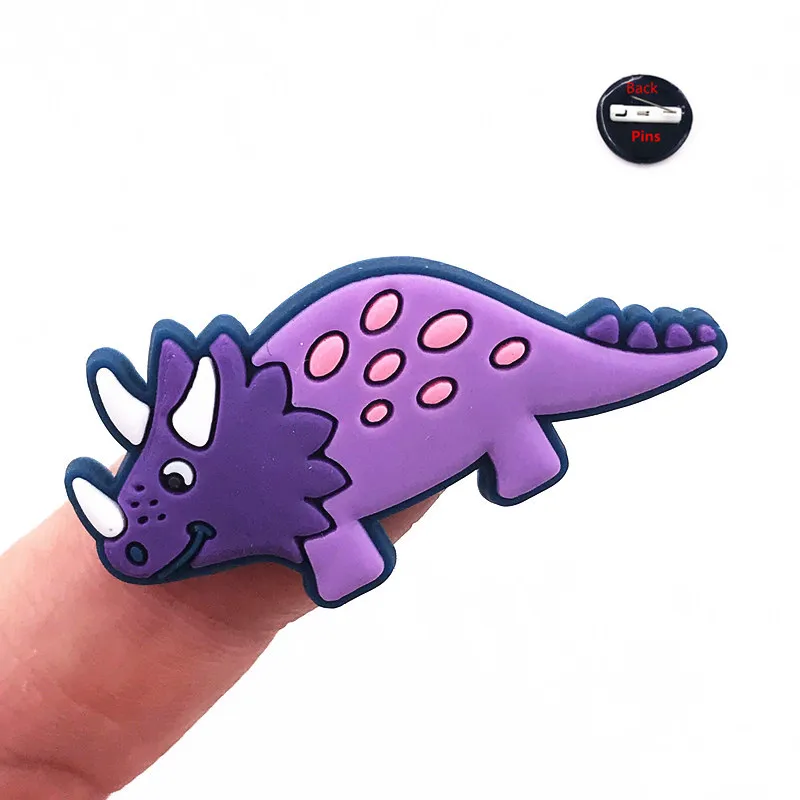 Значок в виде мультяшного животного динозавра 1 шт. на одежду скрафт шляпа рюкзак