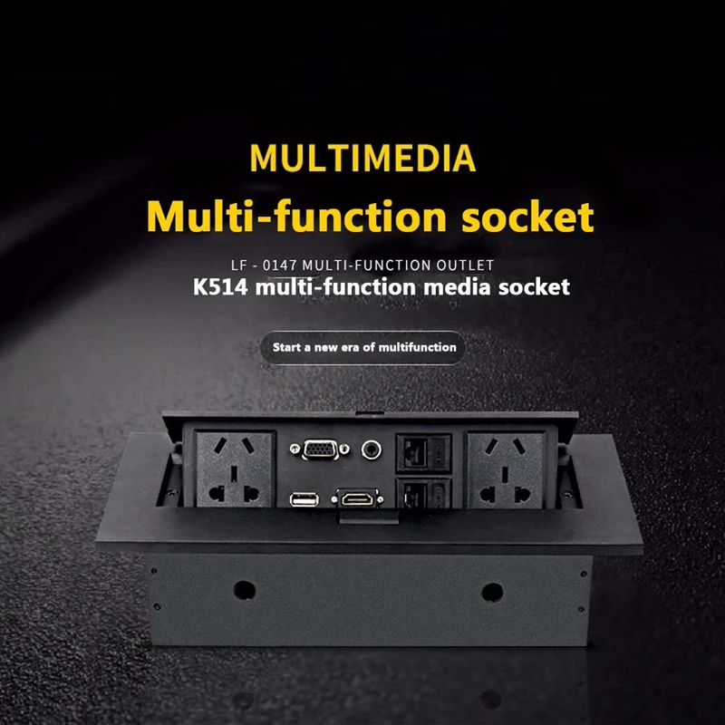 K514 Standard Multimedia Desktop Universal Power Tabletop Socket HDMI HD Office Conference -Up Connection Box | Электроника