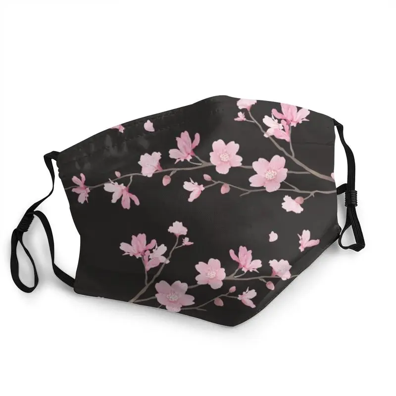 

Многоразовый респиратор унисекс с цветами вишни, маска для лица для взрослых, защита от пыли, защита от тумана, Приглушение рта