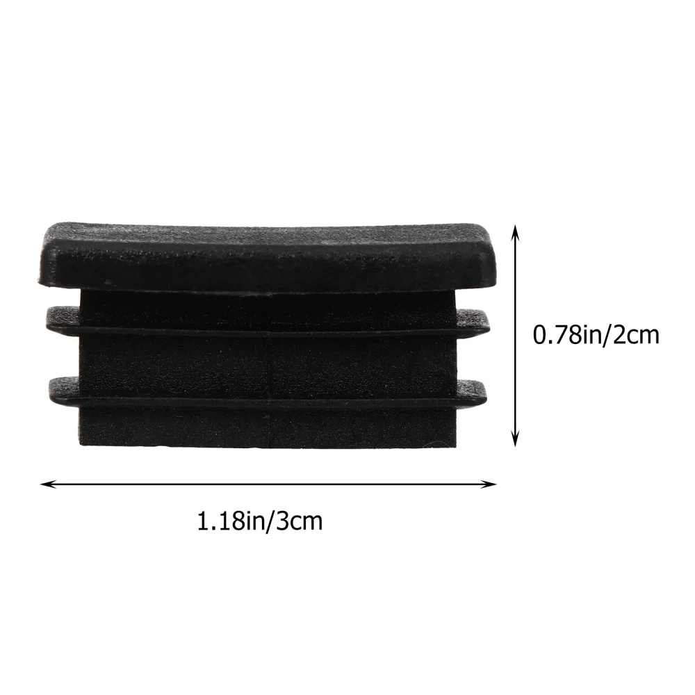 

100pcs Furniture Leg Plug Square PVC Cover Tube Bung Blanking End Caps