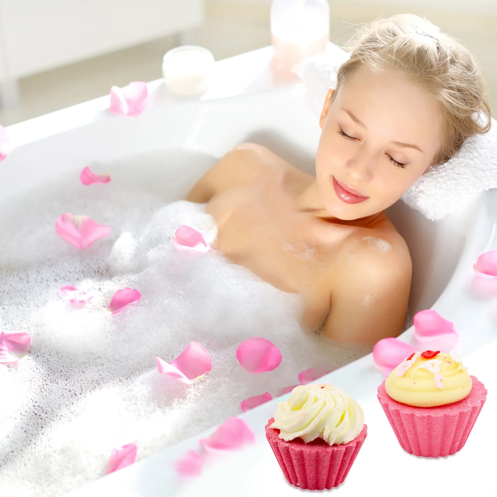 

6pcs Natural Spa Essential Oil Bath Bombs Ball Set for Girlfriends Women Moms Christmas Birthday New Year Gifts