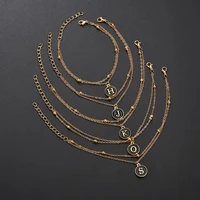 bohemia women bracelet alphabet initial letter pendant chain bracelet bangle jewelry gift womans accesories