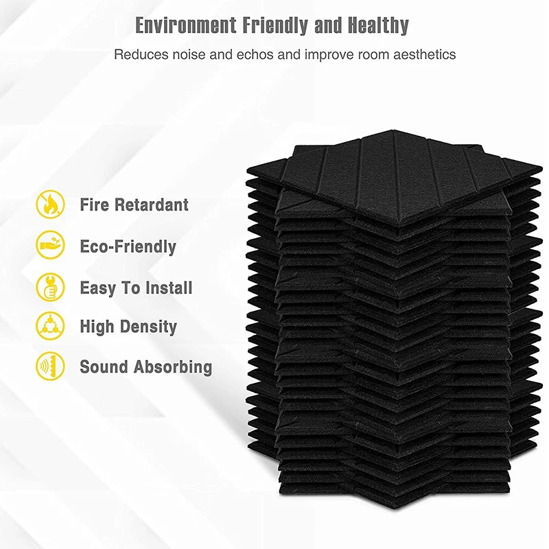 

12 Pcs Acoustic Foam Panels,Soundproofing Panel Beveled Edge Sound Panels,Acoustic Treatment for Home&Offices Wall Decor CNIM Ho