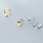 Женское кольцо с застежкой MloveAcc, двойное кольцо-Пряжка из стерлингового серебра 100% пробы со спиральными змеиными ушными косточками, ювелирные изделия
