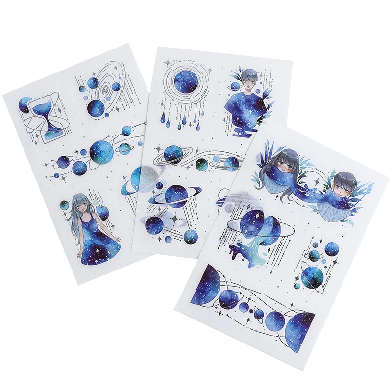 3 шт./партия кавайная наклейка горячая золотая звезда серия цветная девушка