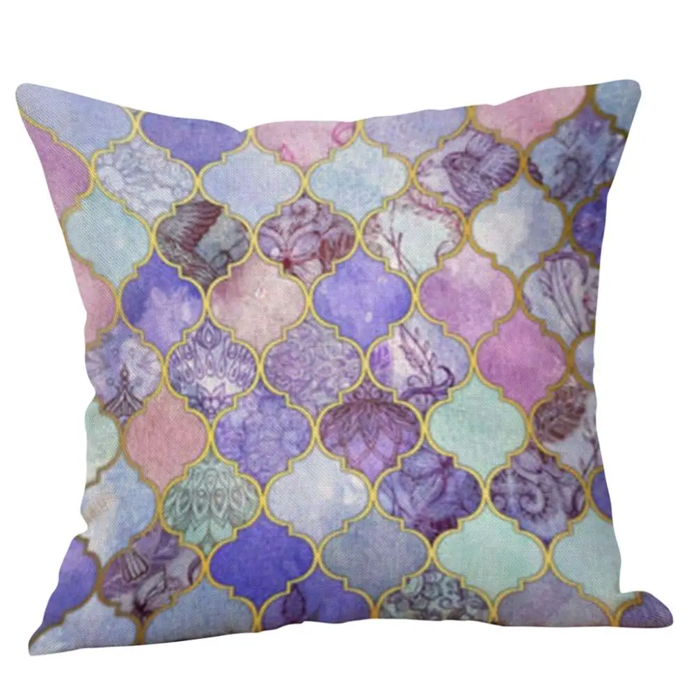 Новинка наволочка 18 дюймов фиолетовая для подушки дивана на талию домашний декор