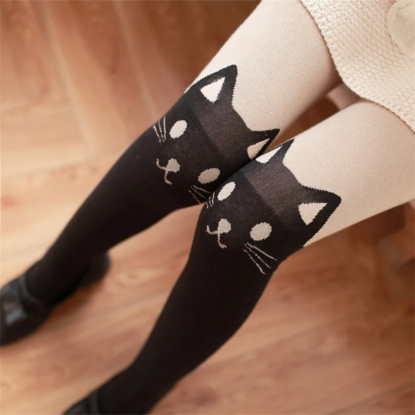 Женские бархатные леггинсы VIIANLES зимние с принтом кошек модные повседневные