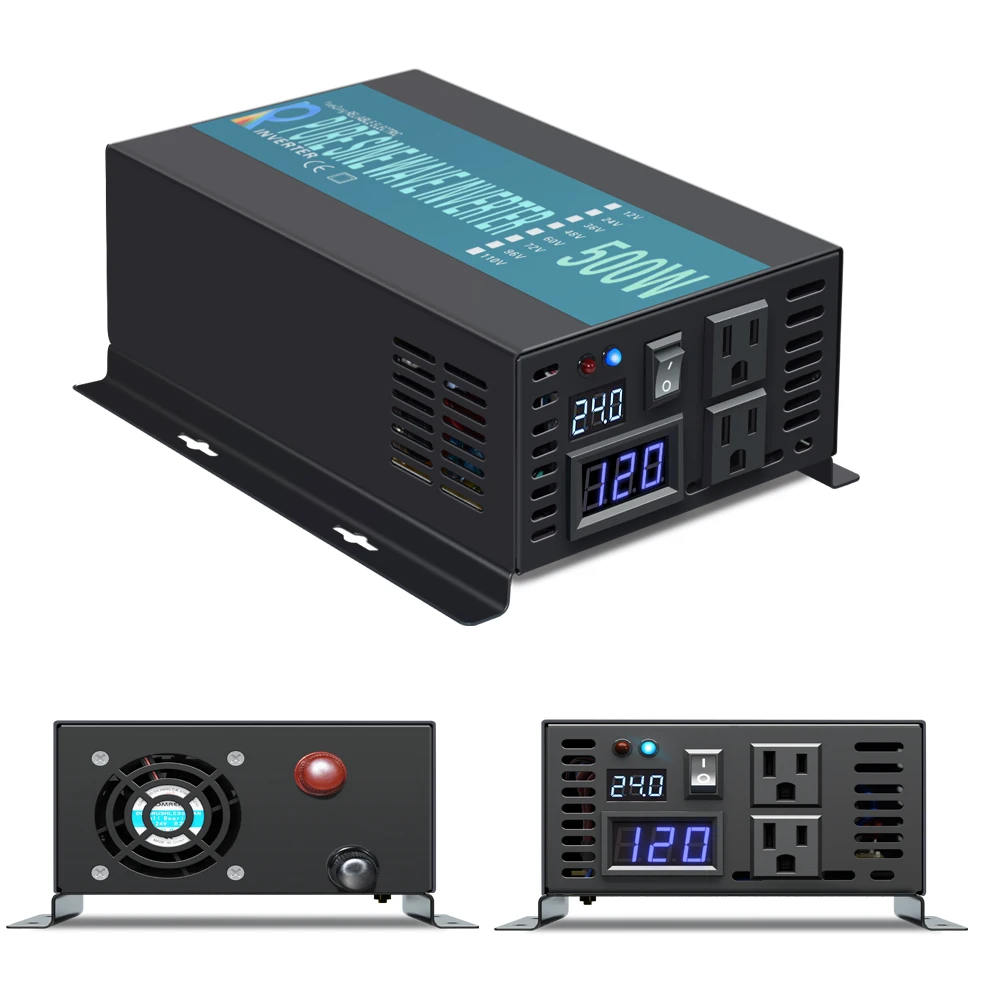 500W Full Power Off Grid Pure Sine Wave Solar Inverter 12V to 240V Car Power Inverter Battery 24V/48V DC to 120V/220V/230V AC 500W Full Power Off Grid Pure Sine Wave Solar Inverter 12V to 240V Car Power Inverter Battery 24V/48V DC to 120V/220V/230V AC