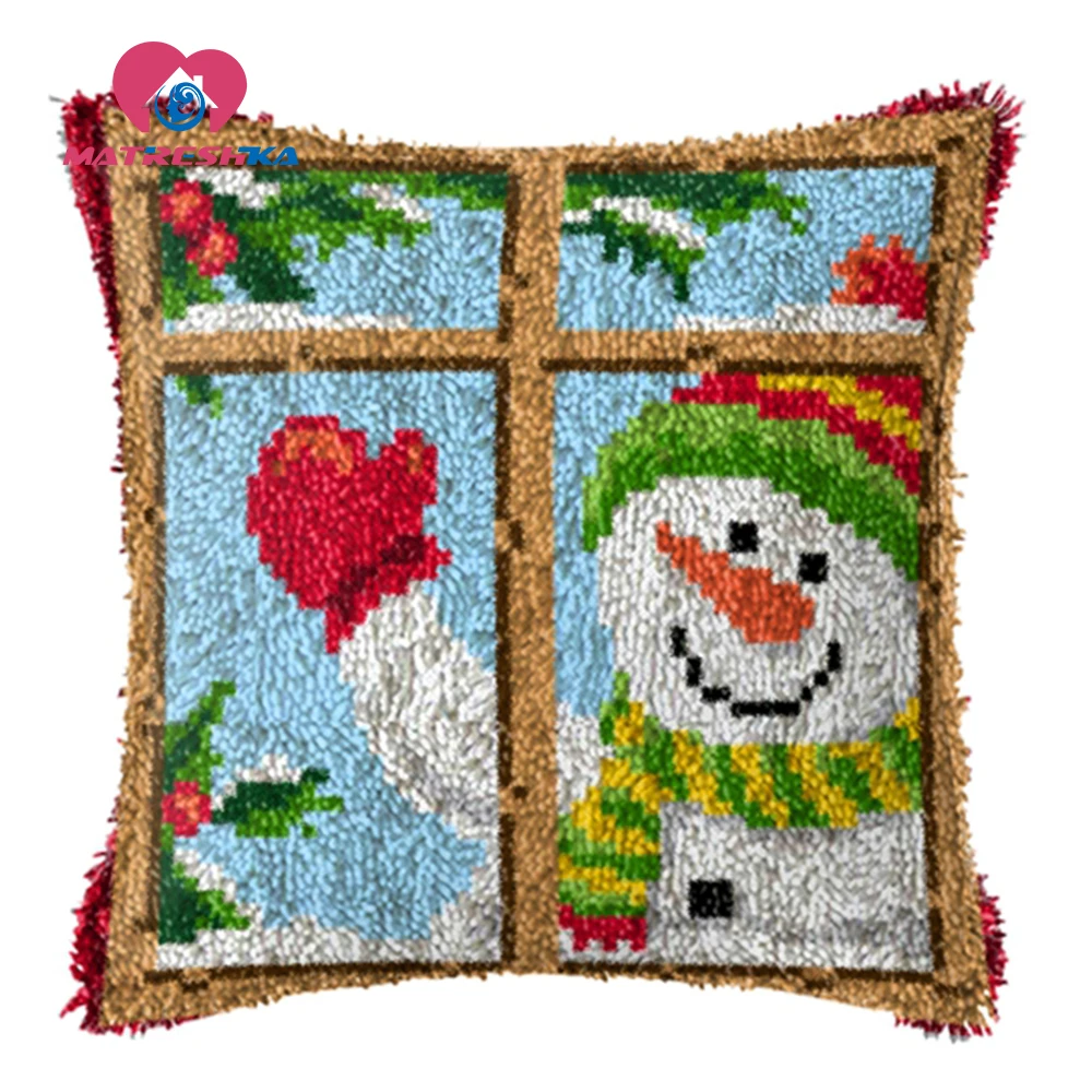 Рождество Gfit Вышивка Подушка крюк с защелкой ковер комплекты diy ковры вышивка