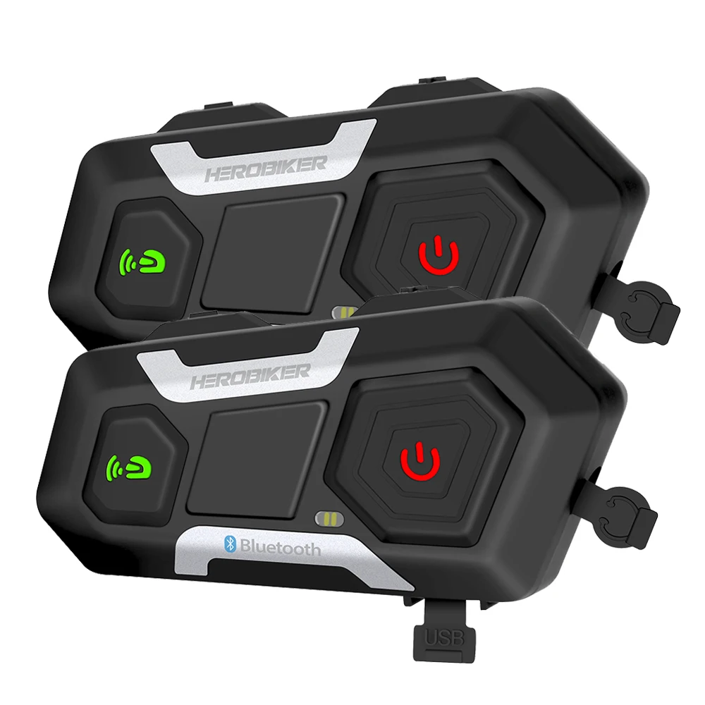 Мотоциклетные Водонепроницаемый 1200 м Система внутренней связи по Bluetooth для Шлемы