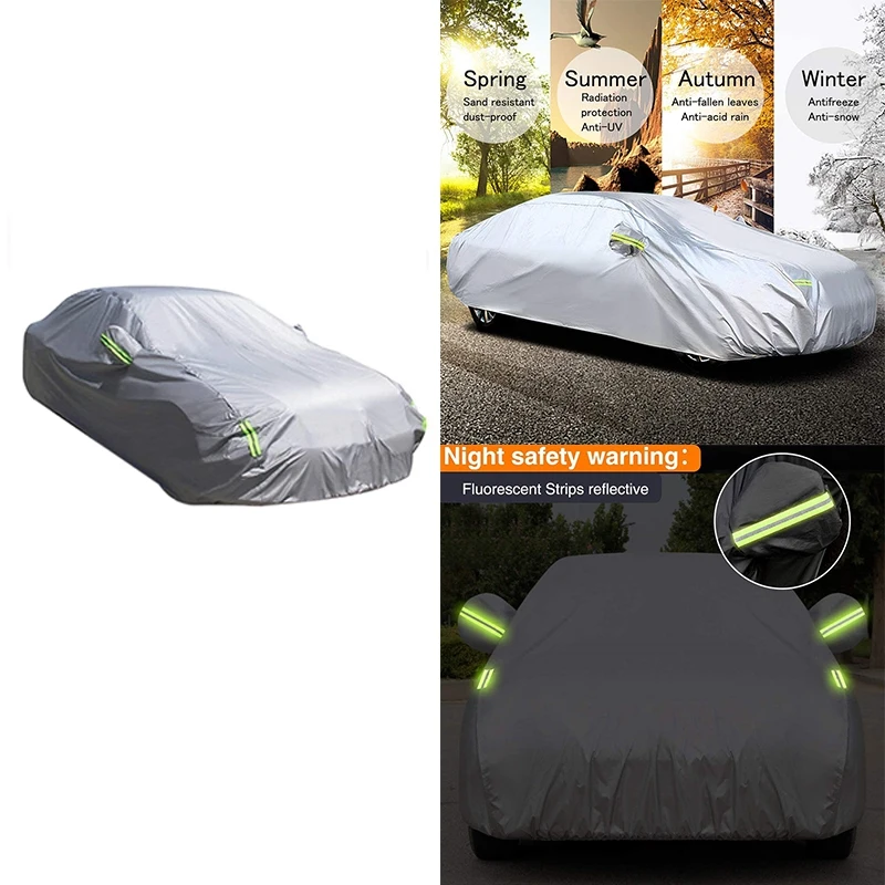 

Car Cover Waterproof All Weather UV Protection Sedan Cover Universal Fit Outdoor Full Car Cover